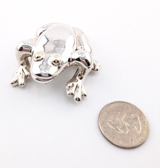 Bat-Agi Israel Sterling Silver 925 Frog Pin/Brooch 17342
