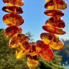 Vintage Natural Baltic Amber Necklace 18,5″ Polished Cognac Nugget Beads