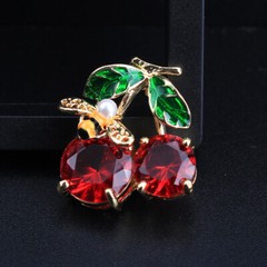 Personality, fashion high-end creativity cherry brooch Women Men Jewelry Gift