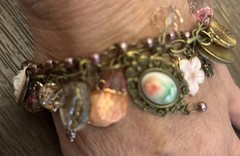 Victorian Charm Bracelet Vintage Inspired 6.5”