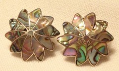 Vintage Alpaca Jewelry Lot Bracelet Brooch Pendant Earrings Clip Screw Pierced