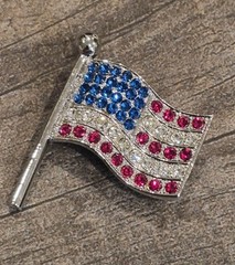 4th of July Vintage & Contemporary USA America Brooch Pins Lapel Pins