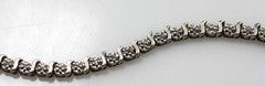 Vintage IBB Diamond Tennis Sterling Silver 925 chain bracelet 7 1/2″