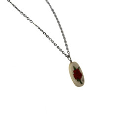 Vintage 1978 Hand‑Painted Rose Charm Pendant – “MJW 78”