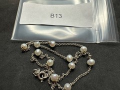 5.00g Vintage Sterling Silver 925 Chain Rolo Station Bead Link Necklace 16 in M