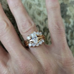 Vintage 14k Gold Electroplated Cocktail Ring Size 8.5