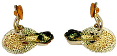 Vintage 1970/80s Clip On Earrings, 4 Pair, Gold-tone, used (DD1)