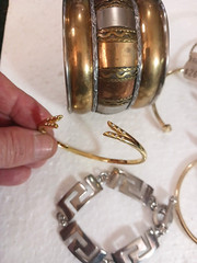Vintage bracelets. Mixed metals. bangle, cuff, stones, beads. You get all 27