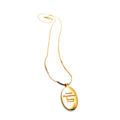 Reed and Barton Damascene November Chrysanthemum Pendant 24KT GEP Necklace