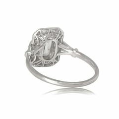 Art Deco Style 2.75Ct Lab-Created Diamond Engagement Ring 14K White Gold Finish
