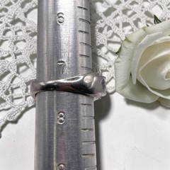 Stunning 925 Sterling Silver CZ Cluster Cocktail Statement Band Ring, size 7.5