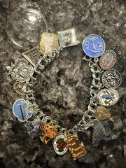 Vintage TOPS KOPS Charm Bracelet 17 Charms Merit Award KOPS Grad Weight Loss
