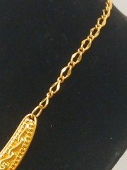 AVON 1987 ROMAN RICHES bold goldtone raised scroll beads designs collar necklace