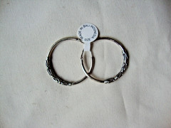 VTG 1970s STERLING SILVER 925 BALI INDONESIAN TWISTED WIRE WORK HOOP EARRINGS