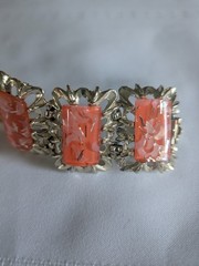 Moon Confetti Lucite Bracelet Mid-Century Retro Modernist Eames Era