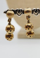 NAPIER Filigree Ball Earrings Clip On Dangle Vintage 1.25 in