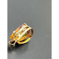 Imperial Gold Vintage 14K Gold Mexico Citrine Pear Teardrop Pendant (1.84g)