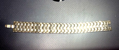 Vintage Crown Trifari Gold Bracelet Honeycomb/ Hexagon Design