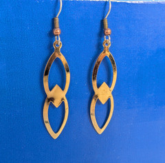 Vintage 1980 Double Marquise Shape Earrings NOS