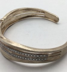 Ross Simons 18K plate over 925 Sterling Cuff bracelet 7″-7.25” – 22.81g