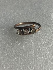 Rings Russian Soviet Silver 875 gold plated Glass vintage USSR