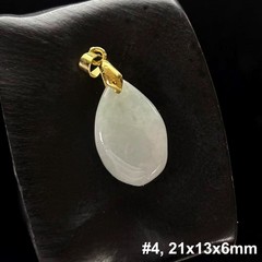 Natural Jade Jadeite Small Pendants Water Drop Shape Charms, Free Necklace