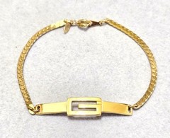 Givenchy G Logo Plate Bracelet 18cm Used Waterproof