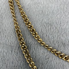 Vintage Double Brooch Set Chatelaine Gold Tone Chain