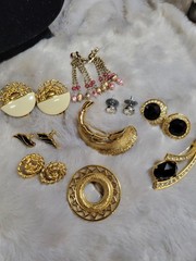 15 Piece Jewelry Vintage Signed Monet Lot 5 Neck 1 Bracelet 3 Brooch 6 Pair Ear
