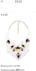 Stradivarius Clear Lucite Bib Statement Necklace Black Yellow Lavender VTG