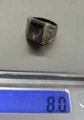 Vtg Sterling Silver SOUTHWESTERN Harvey Old Pawn Agate Ring Lot ~ Sz 7.5