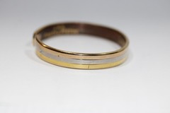 SUKURA 24K Gold Electro-plated Tri-tone Magnetic Copper Cuff Bracelet #RL363