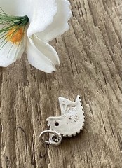 VTG Sterling N.A. “Daughter” Charm Horse Head Shape Sunburst-style stamp