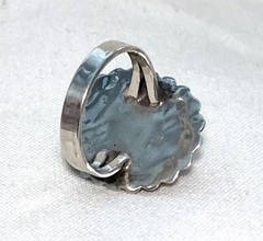 Vintage Mexico FCP 925 Sterling Silver Simulated Fire Opal Ring Size 6