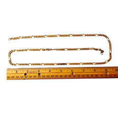 Vintage Signed Monet Curb Figaro Chain Necklace – Gold Tone ~ 32″ x 5.2 mm – EXC