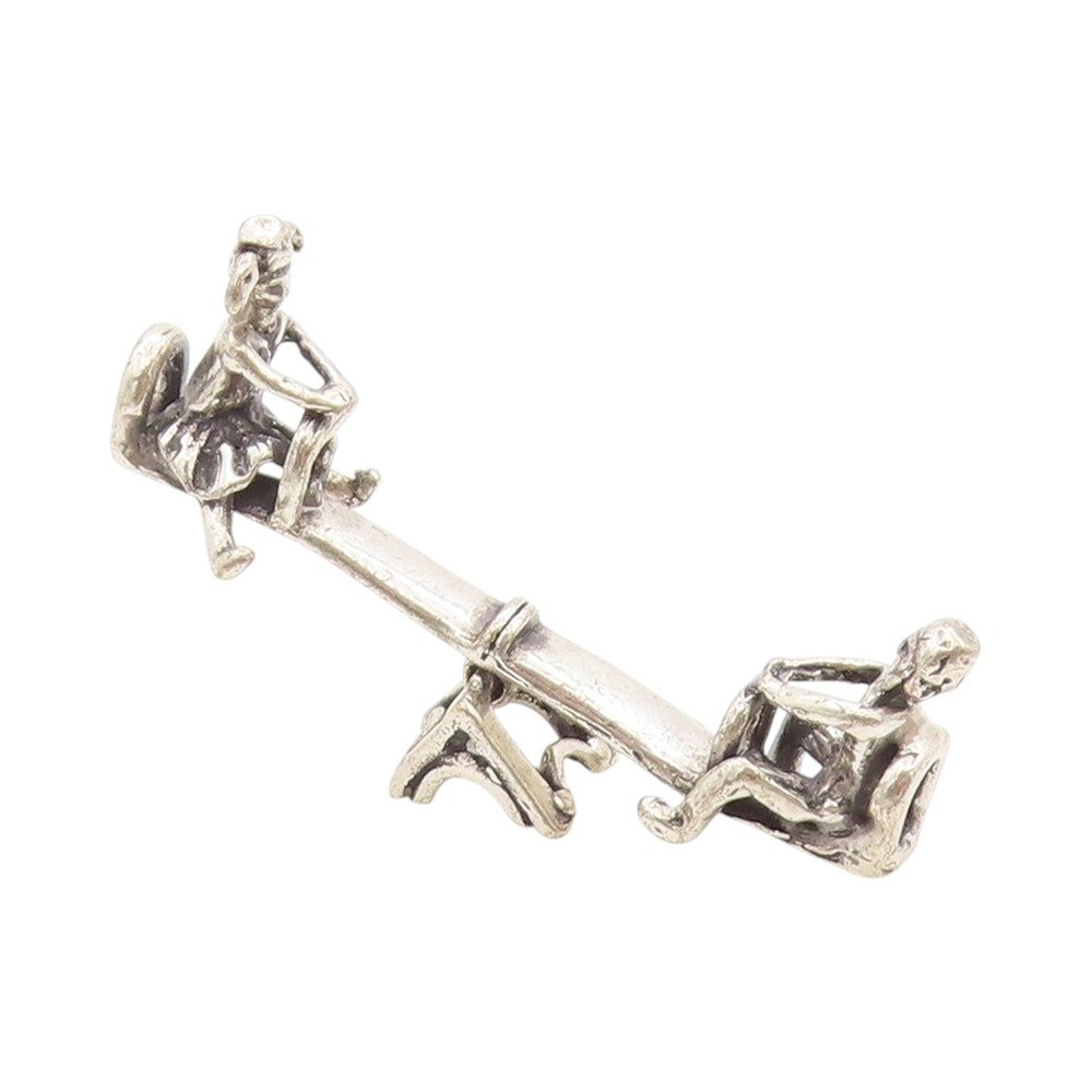 925 Sterling Silver Vintage Decorative Piece Playful Seesaw Balance TR3988