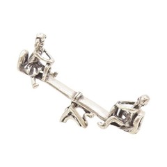 925 Sterling Silver Vintage Decorative Piece Playful Seesaw Balance TR3988