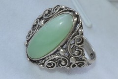 Soviet VTG old Russian Sterling SILVER 875 Ring Size 8 nephritis