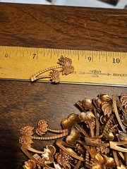 Lot 100 Studded Palm Tree France Vintage 60s Brass Stampings Findings Jewelry
