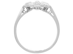 Antique 1.54 Ct Diamond & 18k White Gold Platinum Set Marquise Ring 1910s