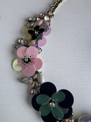 BaubleBar Statement Bib Collar Wildflower Necklace Sequins Jcrew Style H4