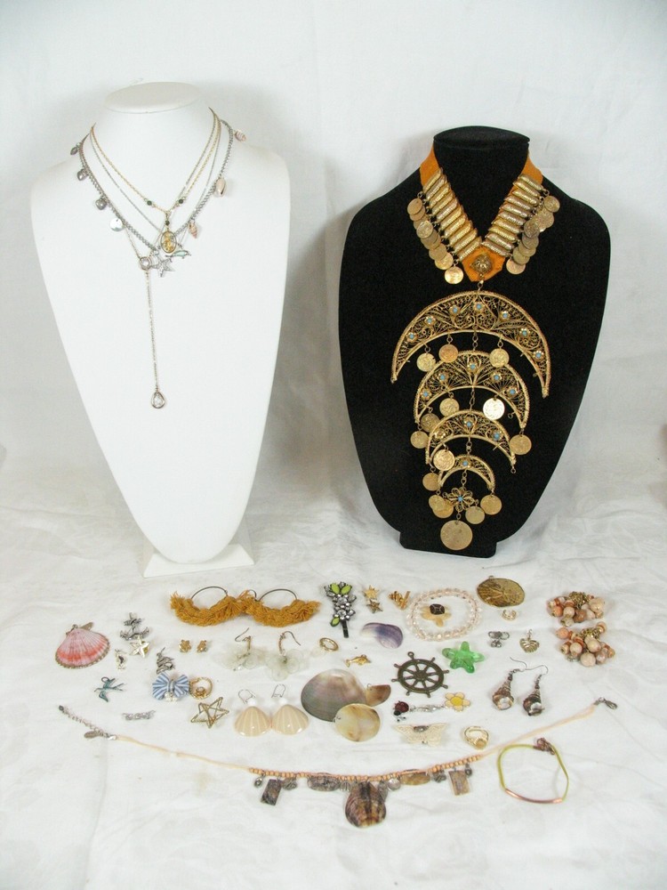 Vintage & Modern Costume Jewelry Lot Collection Many Nautical Pieces
