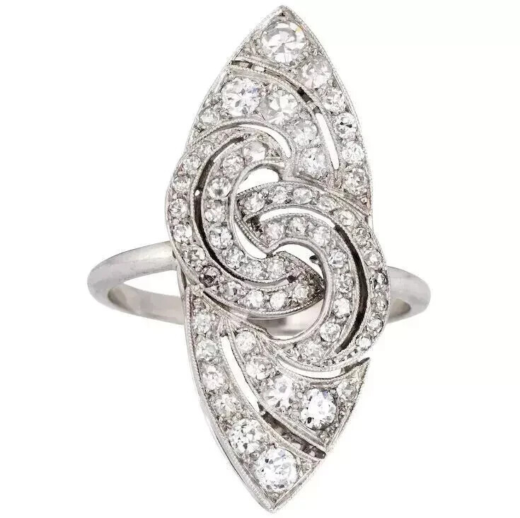 Art Deco 2.90Ct Round Cut lab Created Diamond 925 Silver Anniversary Gift Ring