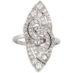 Art Deco 2.90Ct Round Cut lab Created Diamond 925 Silver Anniversary Gift Ring