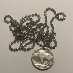 Antique – Random Date – Buffalo Nickel Necklace Chief Coin Pendant Great Gift 🎁