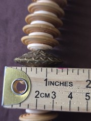 Vintage Boho Tribal Style Disc Bead Necklace Mixed Material Chunky
