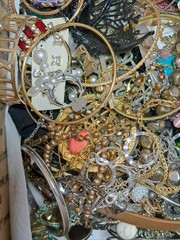 8 Pounds 4 Oz Old Jewelry Lot VTG To Now Junk, Wearable, Craft-Tangles Huge