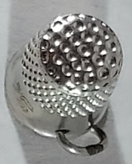 Vintage Sterling Silver THIMBLE #2 Charm for Charm Bracelet, 0.68g