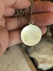 43. H. Sterling 925 Saint Francis Of Assisi Medal G.F. Chain Necklace 18″, 13.6g