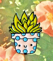 Kawaii Cactus Enamel Pin Set – Cute Pastel Succulent Plants – Desert Aesthetic